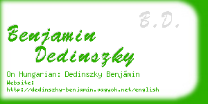 benjamin dedinszky business card
